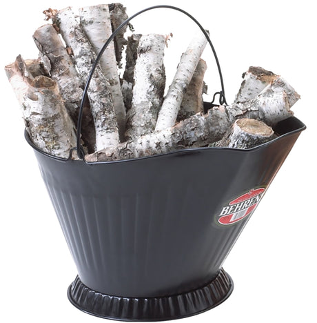 Behrens 617P Coal Hod, Steel, Black, Galvanized, Wire Handle