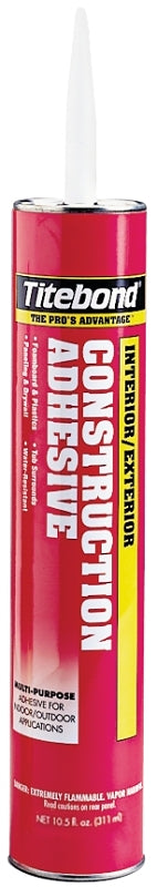 Titebond 3451 Construction Adhesive, Tan, 10 oz Cartridge, Pack of 12