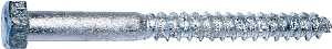 Midwest Fastener 05572 Lag Screw, 5/16-9 Thread, 4 in OAL, 2 Grade, Galvanized Steel, SAE Measuring