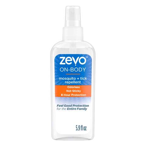 Zevo On-Body Pump Spray Insect Repellent Liquid For Mosquitoes/Ticks 5.9 oz, Pack of 8