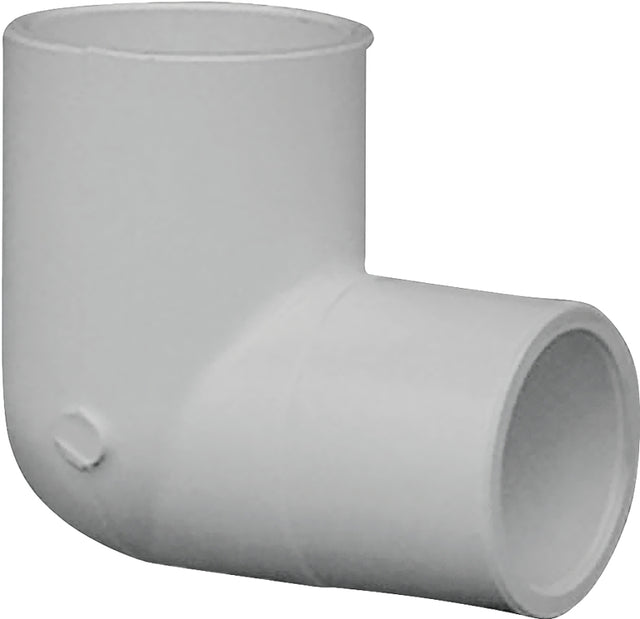 IPEX 435535 Reducing Pipe Elbow, 3/4 x 1/2 in, Slip x Slip, 90 deg Angle, PVC, White, SCH 40 Schedule
