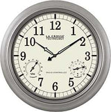 La Crosse WT-3181PL-Q Clock, 18 in Dia, Round, Silver Frame, Plastic Clock Face, Analog