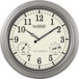 La Crosse WT-3181PL-Q Clock, 18 in Dia, Round, Silver Frame, Plastic Clock Face, Analog