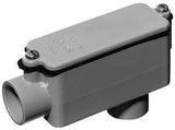 Carlon E986GR Conduit Body, 1-1/4 in Hub, 2-3/4 in OAL, PVC, Gray