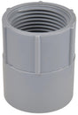 Carlon E942FR-CTN Conduit Adapter, 1 in Female, 1-5/8 in Dia, 1-15/16 in L, PVC, Gray