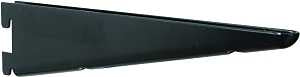 Knape & Vogt 182 Series 182 BLK 7 Shelf Bracket, 7.26 in L, Steel, Black