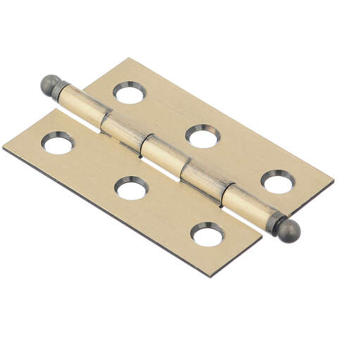 Ace 1.75 in. W X 2 in. L Antique Brass Brass Ball Tip Hinge 2 pk