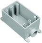 Carlon E980DFN-CTN Switch Box, 1-Gang, 1-Outlet, PVC, Gray