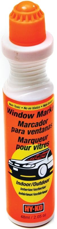 Hy-Ko 40615 Window Marker, Non-Toxic, Rain-Resistant, Orange, Pack of 3