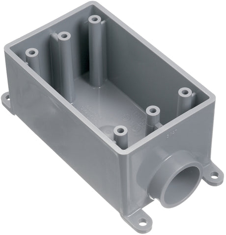 Carlon E980EFN-CTN Switch Box, 1-Gang, 1-Outlet, Gray
