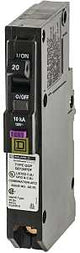Square D QO120PDFC Circuit Breaker, CAFCI, Mini, 20 A, Plug, 1-Pole, 120 V