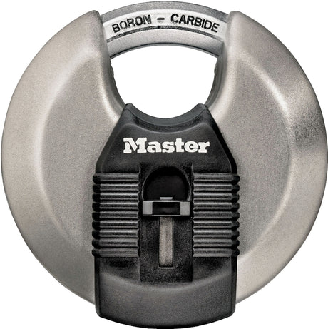 Master Lock Magnum Series M50XKAD Padlock, Keyed Different Key, Shrouded Shackle, 7/16 in Dia Shackle, 3-1/8 in W Body, Pack of 6