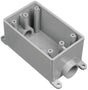 Carlon E981EFN-CTN Switch Box, 1-Gang, 2-Outlet, PVC, Gray