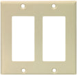 Eaton Cooper Wiring 2152 2152V-BOX Wallplate, 4-1/2 in L, 4.56 in W, 2 -Gang, Thermoset, Ivory, High-Gloss