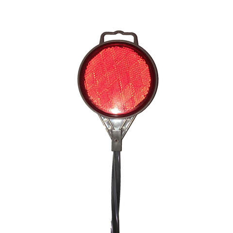 Home Plus 36 in. Round Black/Red Driveway Marker 1 pk, Pack of 24