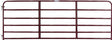 Tarter 6ER8 Tube Gate, 8 ft W Gate, 50 in H Gate, Steel Frame, Red