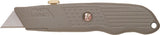 Hyde 42070 Utility Knife, Zinc Blade, Textured Handle, Gray Handle