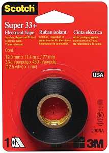 Scotch 200 Electrical Tape, 450 in L, 3/4 in W, PVC Backing