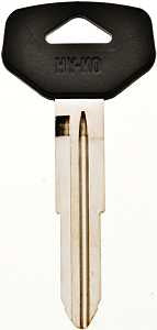 Hy-Ko 12005TR40 Automotive Key Blank, Brass/Plastic, Nickel, For: Toyota Vehicle Locks, TR40 Key Number, Pack of 5