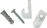 ClosetMaid 7546 Wall Clip, Resin, White, Wall Mounting