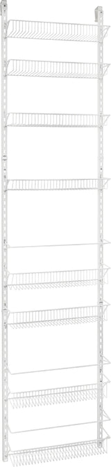 ClosetMaid 123300 Series Wall and Door Rack, 5.2 in L x 18 in W x 77 in H Dimensions, Metal, White