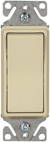 Eaton Wiring Devices 7500 Series 7511V-BOX Rocker Switch, 15 A, 120/277 V, SPST, Lead Wire Terminal, Ivory