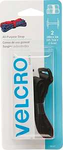 VELCRO Brand 90107 Fastener, 1 in W, 18 in L, Black