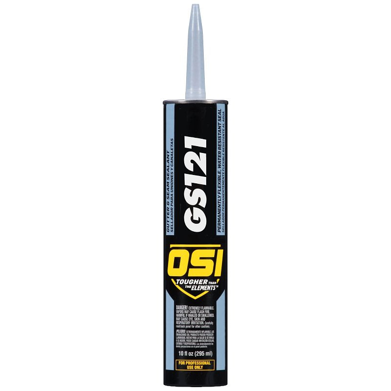 OSI GS121 Series 1939849 Gutter and Seam Sealant, Gray, Liquid, 10 oz Cartridge, Pack of 12