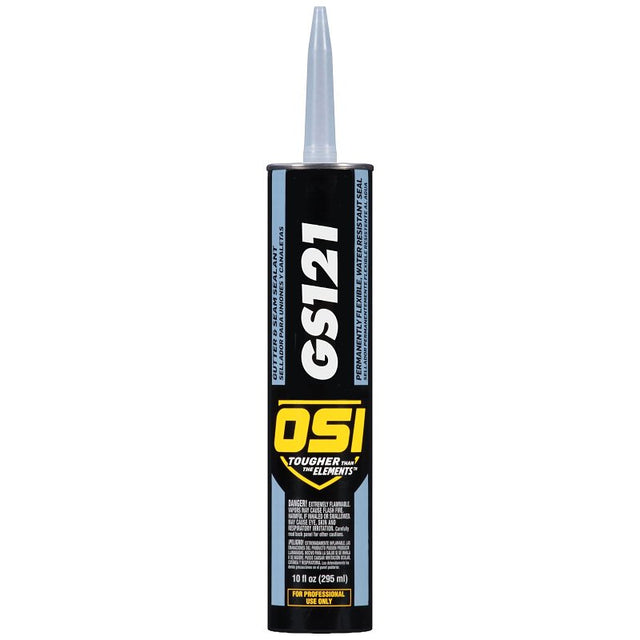 OSI GS121 Series 1939849 Gutter and Seam Sealant, Gray, Liquid, 10 oz Cartridge, Pack of 12