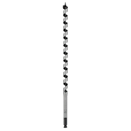 Irwin 3043008 Auger Drill Bit, 11/16 in Dia, 17 in OAL, Twist Flute, 1-Flute, 7/16 in Dia Shank