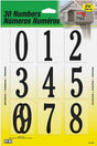 Hy-Ko MM-200B Packaged Number Set, 2-3/8 in H Character, Black Character, Plastic, Pack of 2