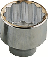 Vulcan MT-SM6027 Drive Socket, 27 mm Socket, 3/4 in Drive, 12-Point, Chrome Vanadium Steel, Chrome