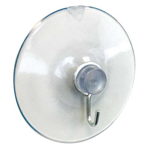 Crawford Large Plastic Suction Cup Hook 2.25 in. L 1 pk, Pack of 50