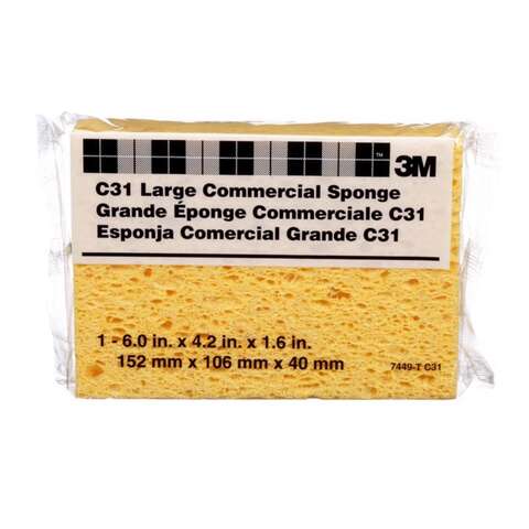 3M Commercial/Light Duty Sponge For All Purpose 6 in. L 1 pk