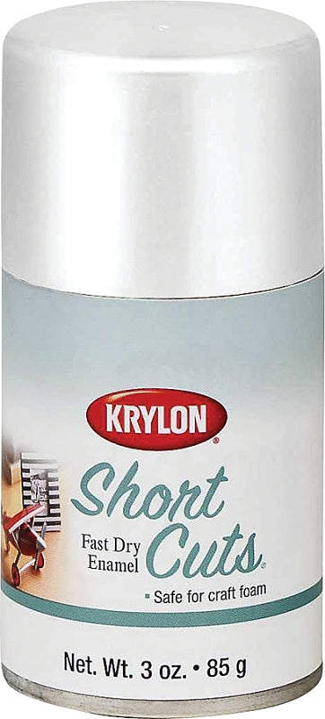 Krylon KSCS053 Craft Spray Paint, High-Gloss, White, Can, 3 oz, Pack of 6