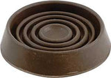 Shepherd Hardware 9077 Caster Cup, Rubber, Brown, 4/PK, Pack of 6