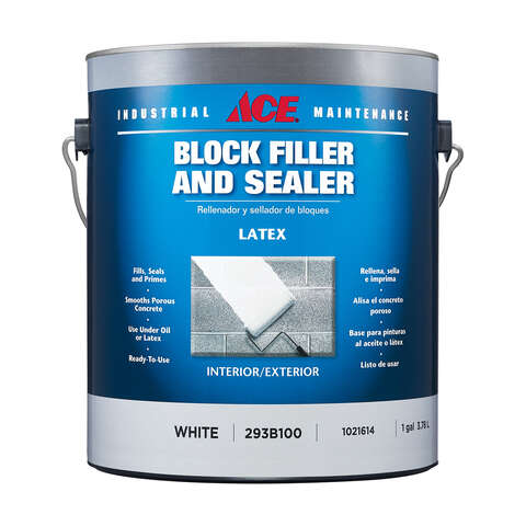 Ace White Latex Block Filler and Sealer 1 gal, Pack of 4