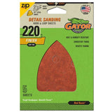 Gator 3730 Sanding Sheet, 3-1/2 in W, 5 in L, 220 Grit, Extra Fine, Aluminum Oxide Abrasive, Paper Backing