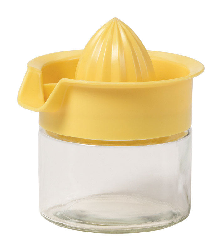 Lifetime Clear/Yellow Glass/Plastic Manual Juice Press 12 oz, Pack of 6