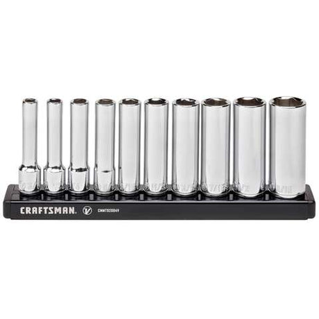 Craftsman V-Series 1/4 in. drive SAE 6 Point Deep Socket Set 10 pc