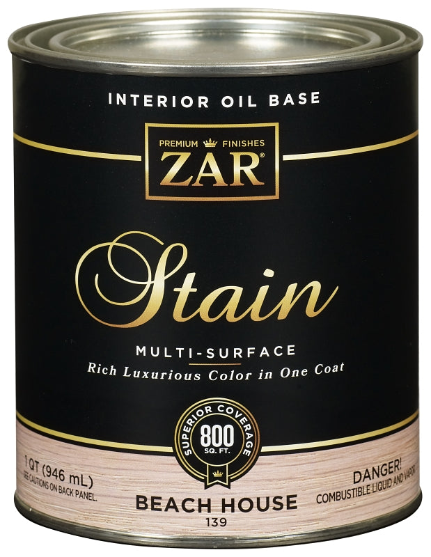 ZAR 13912 Interior Stain, Beach House, Liquid, 1 qt Can