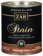ZAR 12012 Interior Stain, Premium Teak, Liquid, 1 qt Can