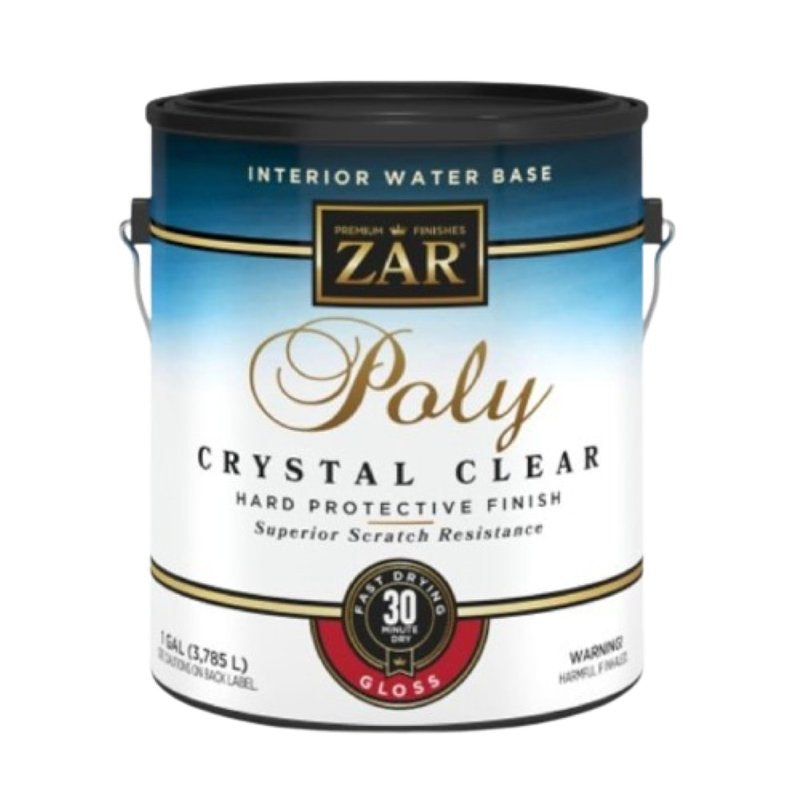 ZAR 32413 Interior Polyurethane Floor Finish, Gloss, Liquid, Crystal Clear, 1 gal, Can, Pack of 2