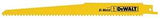 DEWALT DW4803 Reciprocating Saw Blade, Applicable Materials: Wood, 3/4 in W, 9 in L, 6 TPI