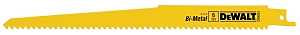 DEWALT DW4803 Reciprocating Saw Blade, Applicable Materials: Wood, 3/4 in W, 9 in L, 6 TPI