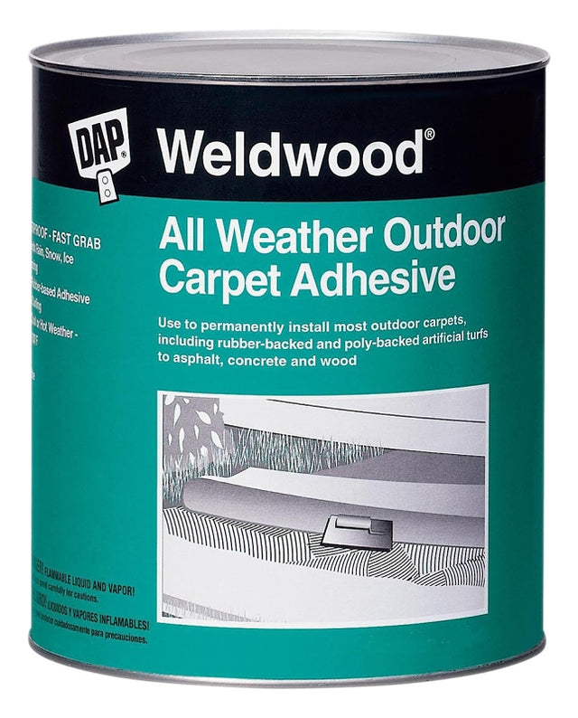 DAP 00442 All-Weather Carpet Adhesive, Tan, 1 qt Pail