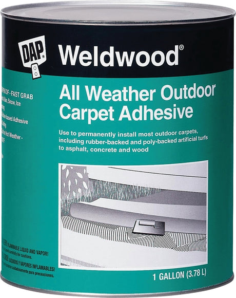 DAP 00443 All-Weather Carpet Adhesive, Tan, 1 gal Pail, Pack of 4