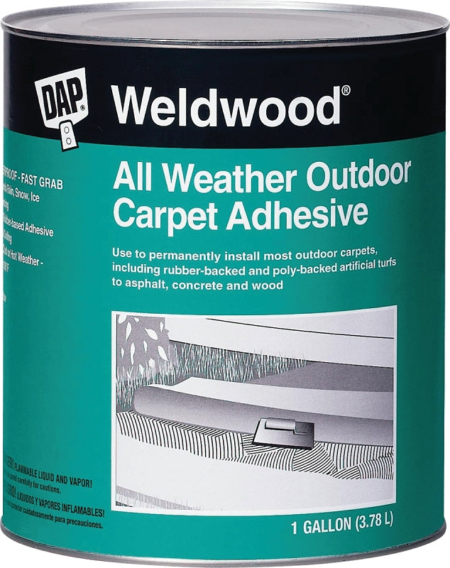 DAP 00443 All-Weather Carpet Adhesive, Tan, 1 gal Pail, Pack of 4
