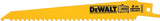 DEWALT DW4802 Reciprocating Saw Blade, Applicable Materials: Wood, 3/4 in W, 6 in L, 6 TPI
