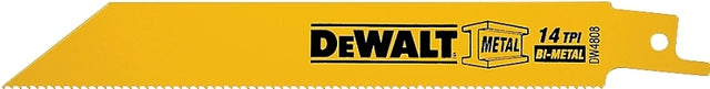 DEWALT DW4808 Reciprocating Saw Blade, Applicable Materials: Angle Iron, Fiberglass, Metal, Rubber, 3/4 in W, 6 in L
